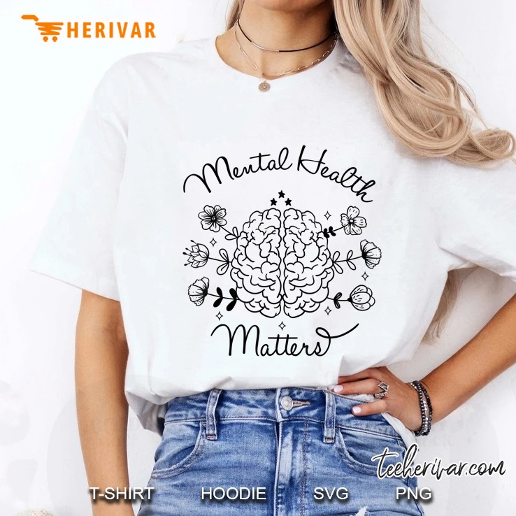 Mental Health Matters Problems Mental Illness White Version2 Ladies Tee