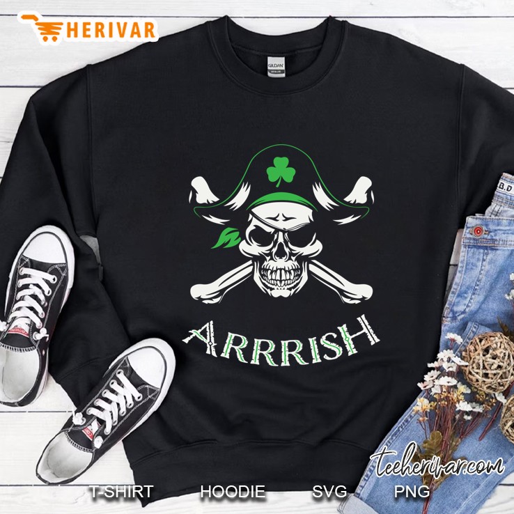 Arrish Irish Pirate St Patricks Day Sweatshirt