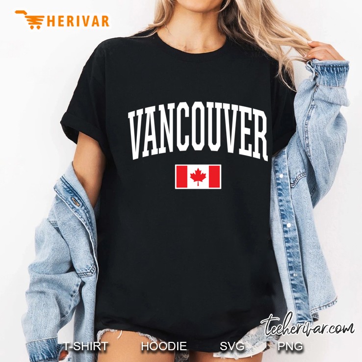 Eh Team Canadian Flag Vancouver Canada Ladies Tee