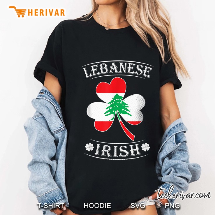 Lebanese Irish Shamrock St Patrick's Day Hoodie