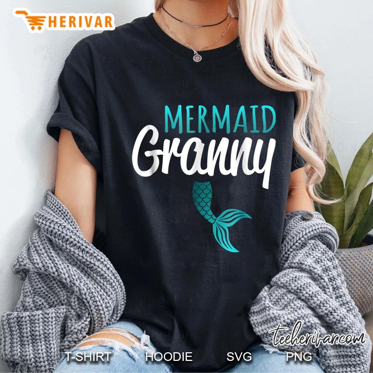 Mermaid Granny Grandma Mermaid Ladies Tee