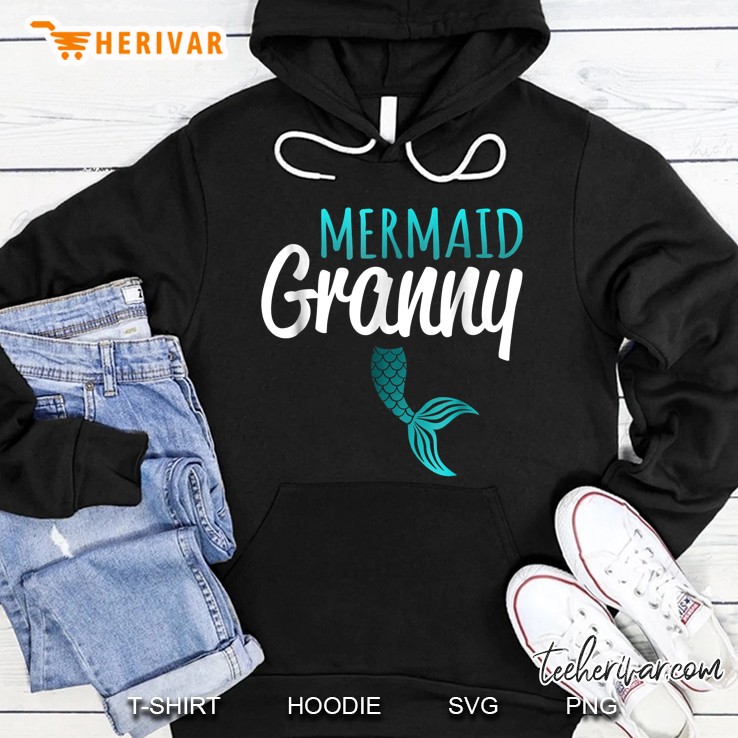 Mermaid Granny Grandma Mermaid Hoodie