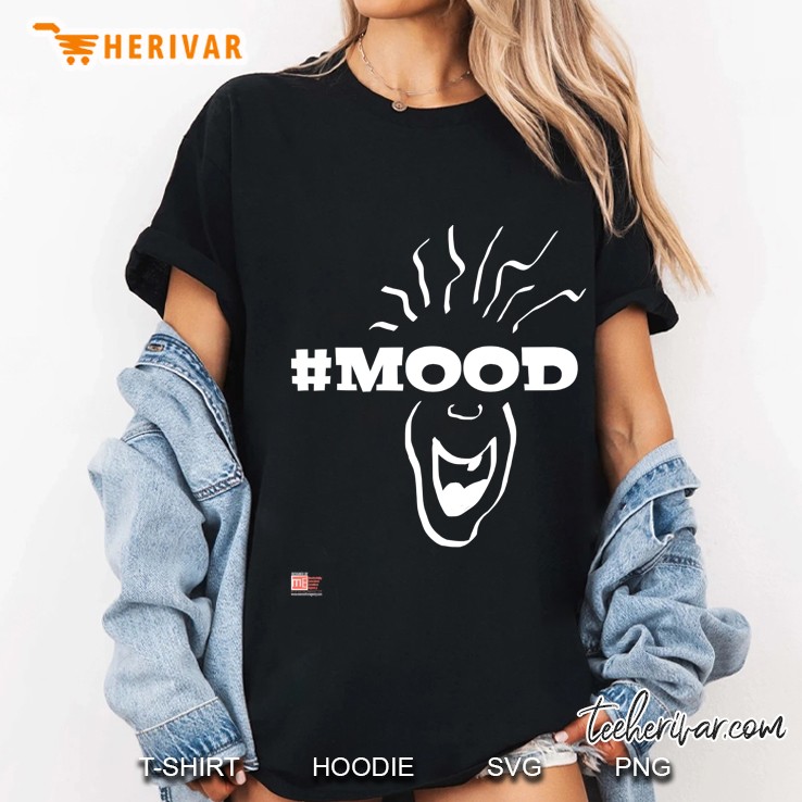 #Mood Funny Face Ladies Tee