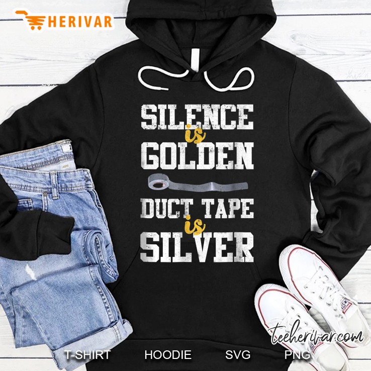 Vintage Silence Is Golden Duct Tape Is Silver Mugs