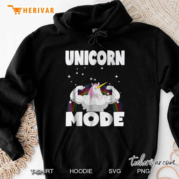 Unicorn Mode Rainbow Stars Hoodie