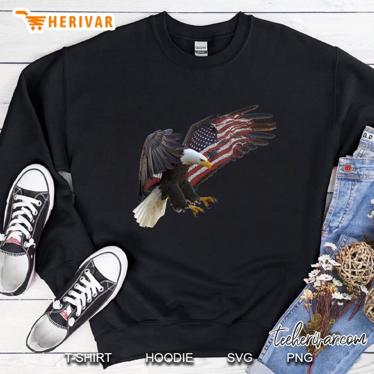 USA Flag Bald Eagle American Flag 4th Of July Sweatshirt