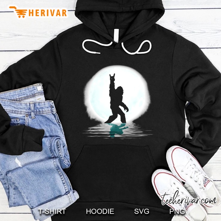 Bigfoot Sasquatch Hippies Never Die Moon Version Hoodie