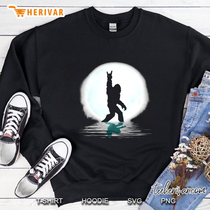 Bigfoot Sasquatch Hippies Never Die Moon Version Sweatshirt