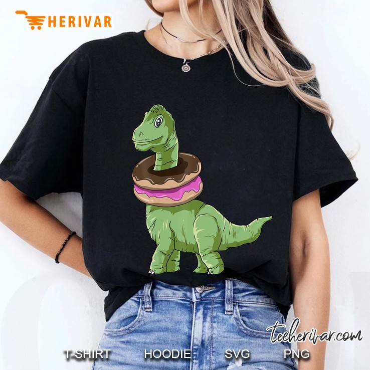 Donutsaurus Brachiosaurus Dinosaur Donut Ladies Tee