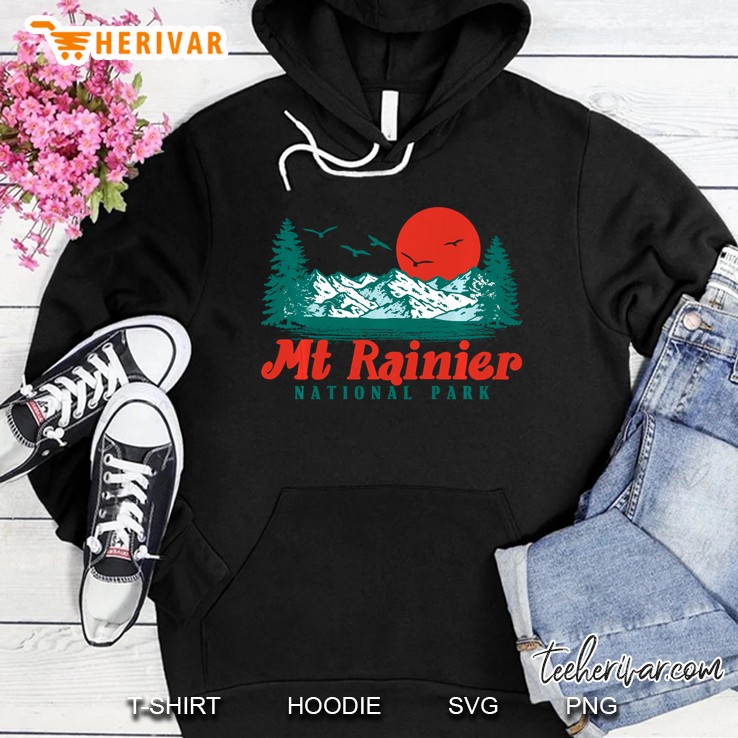 Mt Rainier National Park Mountain Sunset Version Hoodie