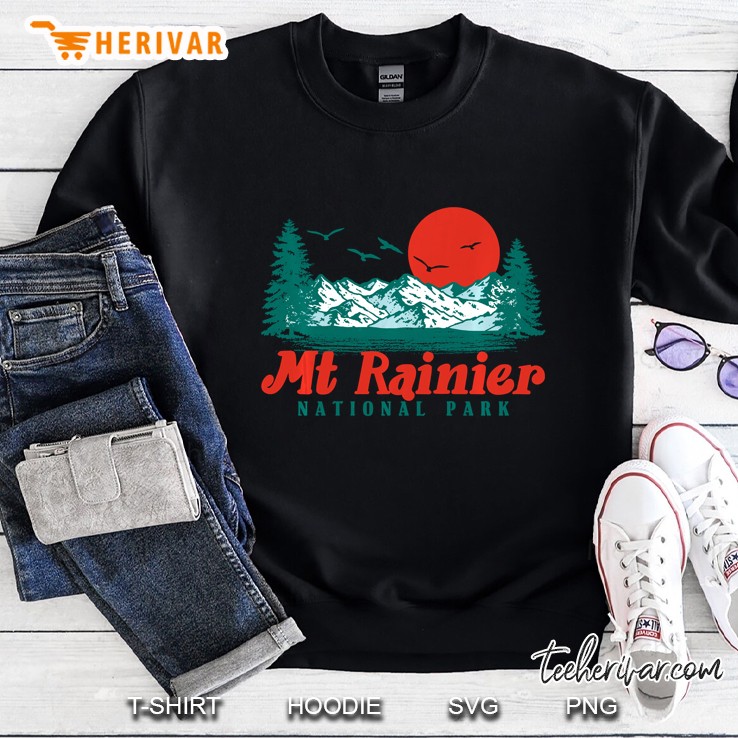 Mt Rainier National Park Mountain Sunset Version Sweatshirt