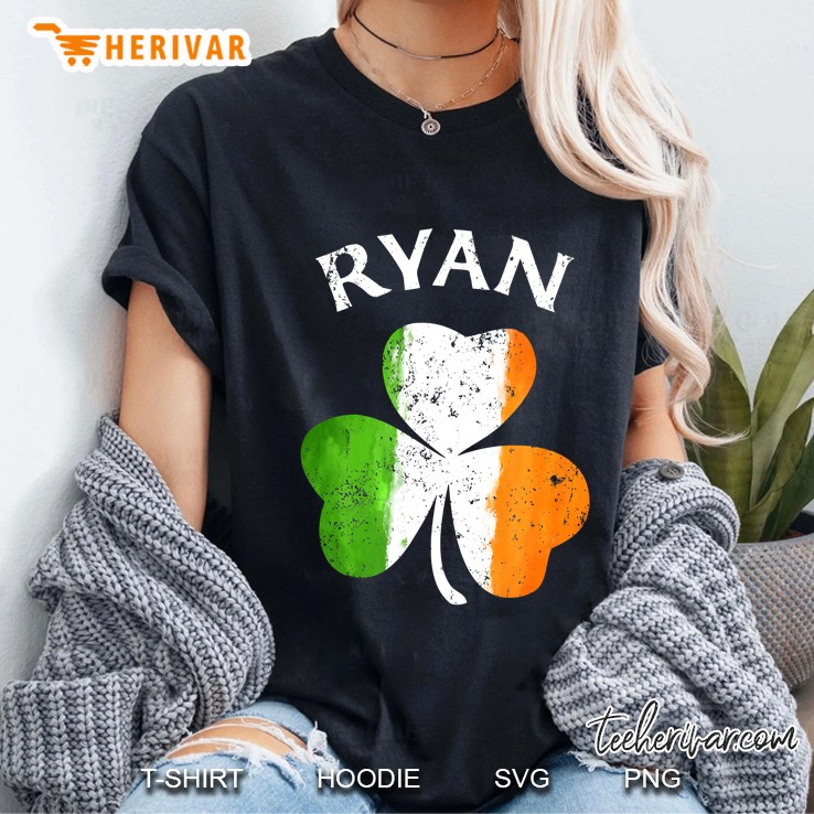 Ryan Irish Shamrock St Patricks Day Ladies Tee