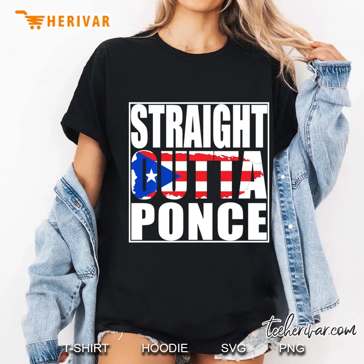 Straight Outta Ponce Puerto Rico Ladies Tee