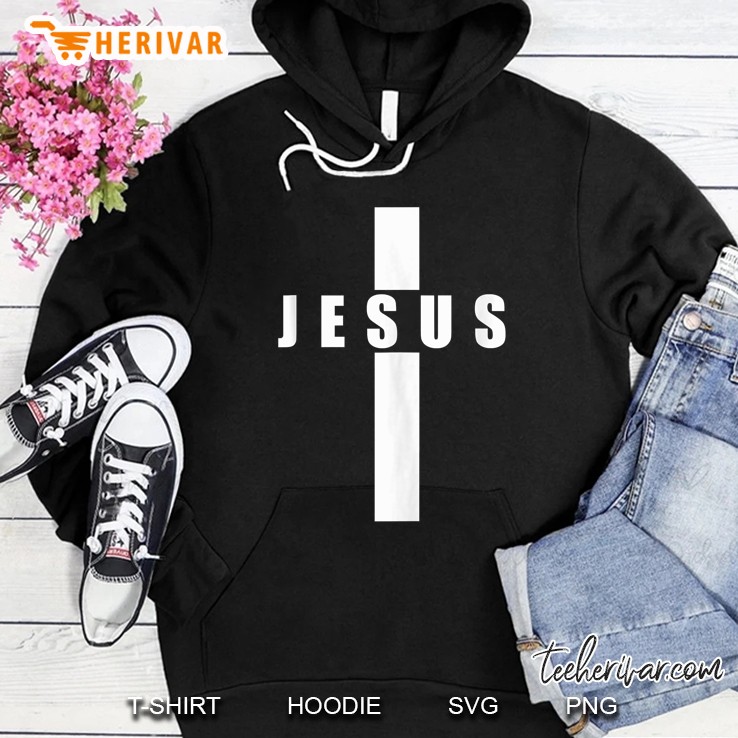 Jesus Cross With The Word Jesus Cross Version Hoodie