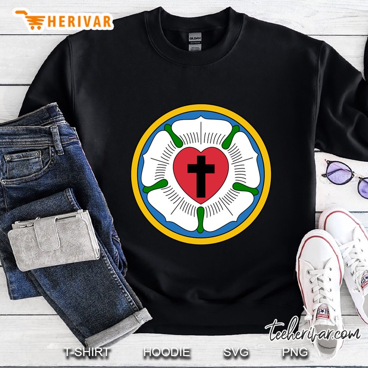 Lutheran Martin Luther Heart Rose Sweatshirt