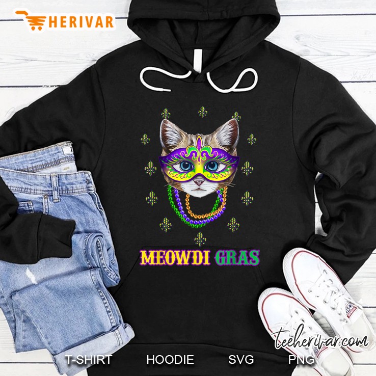 Meowdi Gras Mardi Gras Cat Version Hoodie