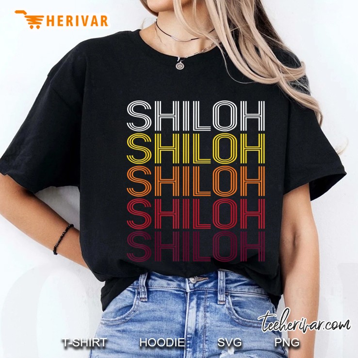 Shiloh Wordmark Pattern Vintage Version Ladies Tee