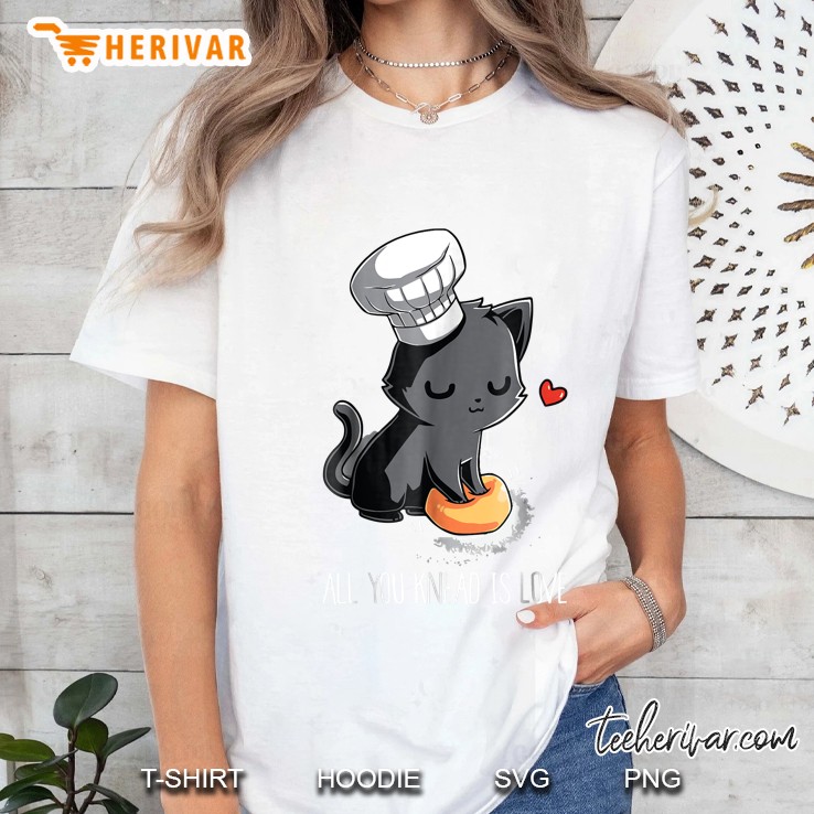All You Need Is Love Baking Kitty Cat Ladies Tee
