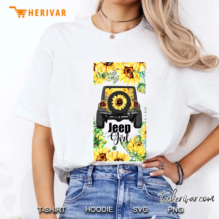 Jeep Girl Sunflowers Version Ladies Tee