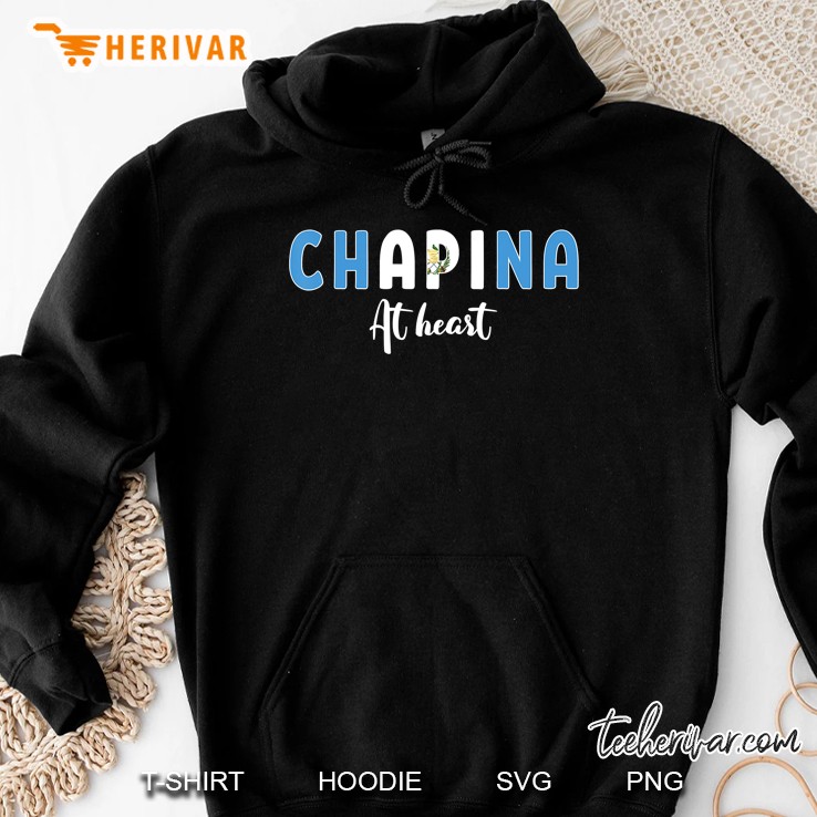 Chapina At Heart Guatemala Bandera Chapina Guatemalan Flag Hoodie