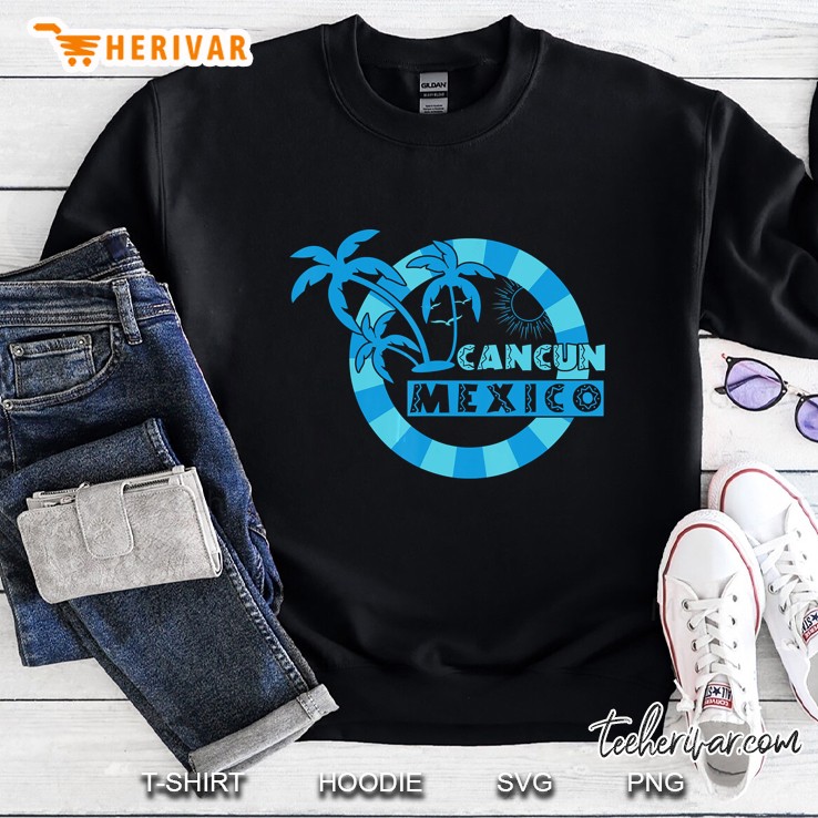 Cancun Mexico Beach Palm Tree Sweatshirt