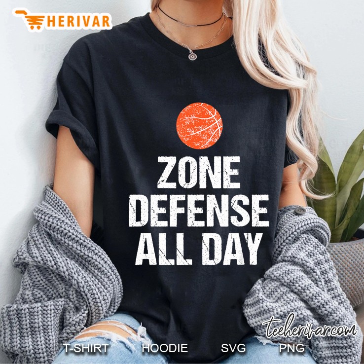 Zone Defense All Day Basketball Ball Version Ladies Tee