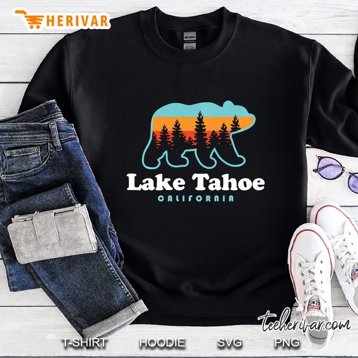 Lake Tahoe California Bear Silhouette Vintage Version Sweatshirt