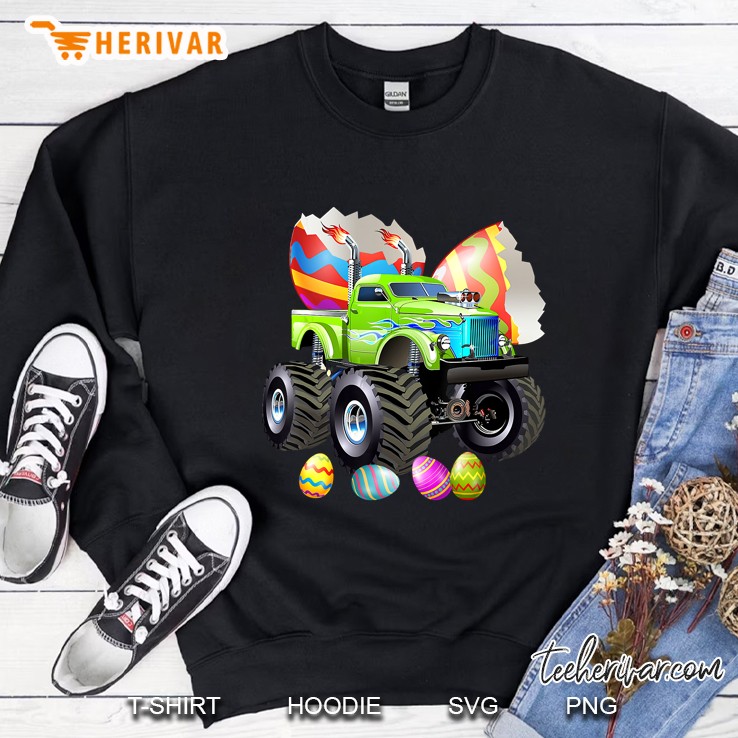 Monster Truck Hatching From Eggs Sweatshirt