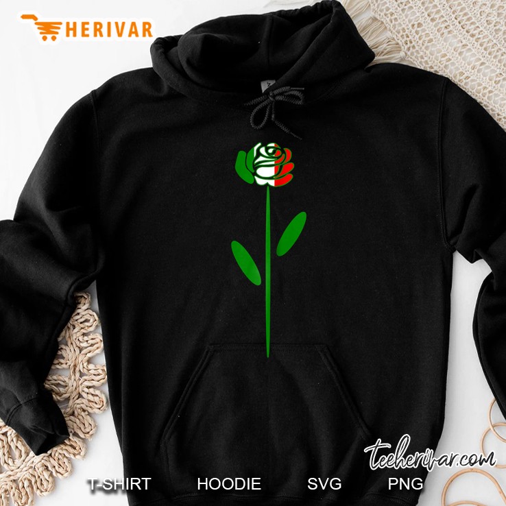 Italian Flag Rose Hoodie