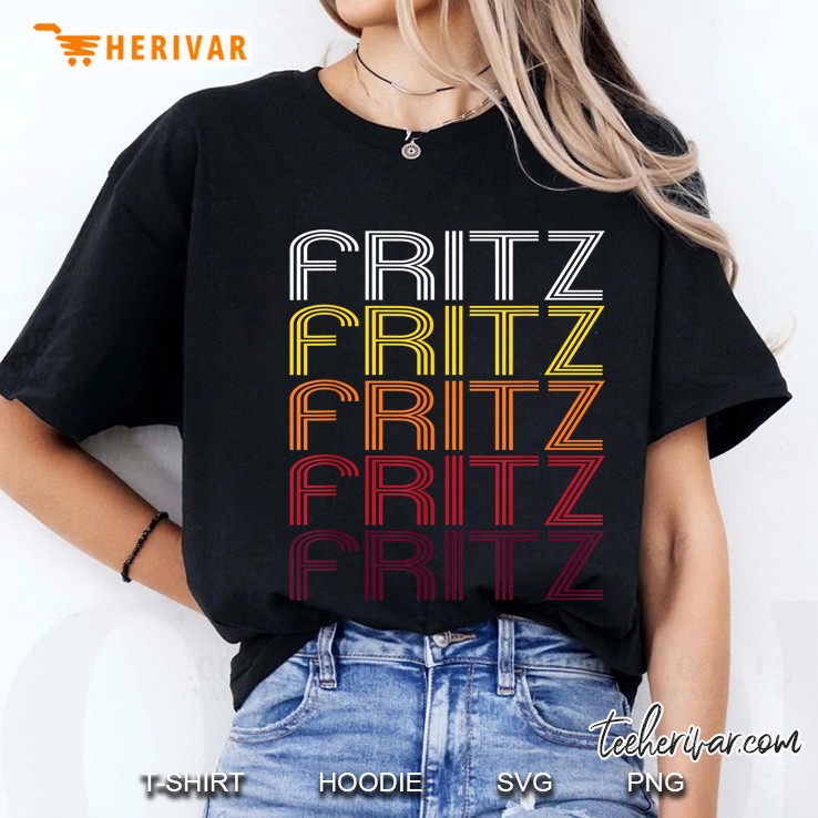 Fritz Wordmark Pattern Vintage Version Ladies Tee