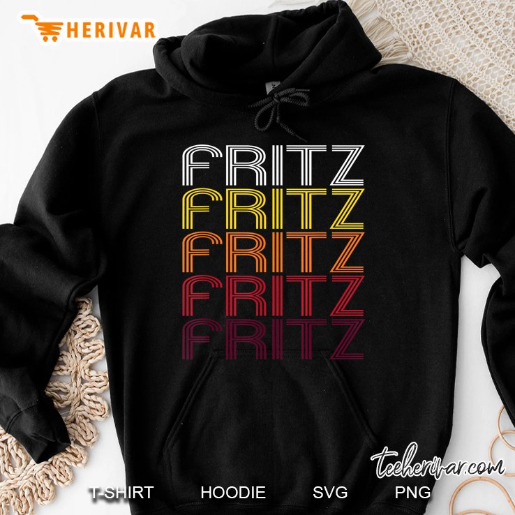 Fritz Wordmark Pattern Vintage Version Hoodie