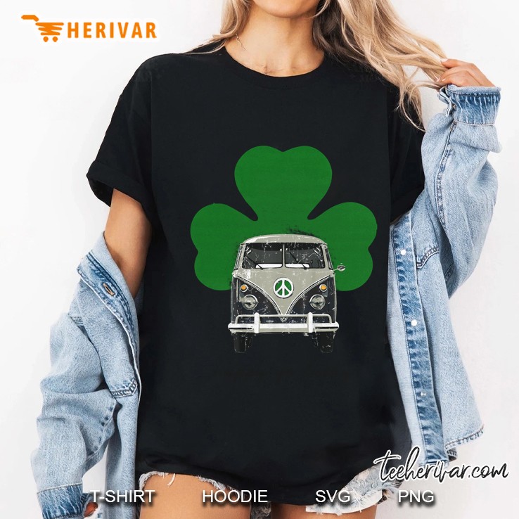 Hippie Van Shamrock Version Ladies Tee