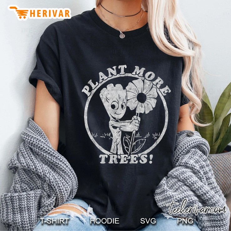 Plant More Trees Groot Grunge Version Ladies Tee