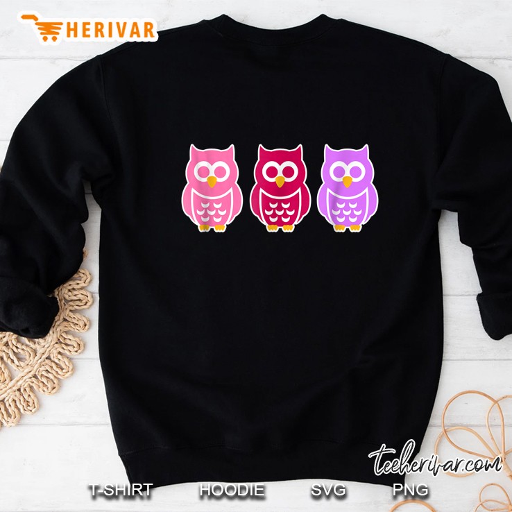 Three Colored Owls Sweatshirt
