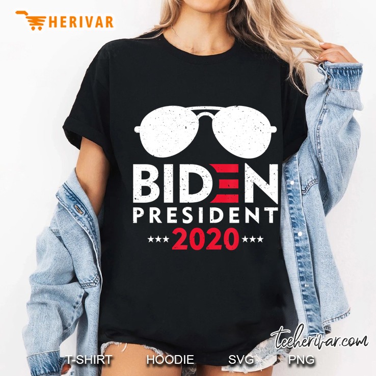 Biden President 2020 Sunglasses Version Ladies Tee