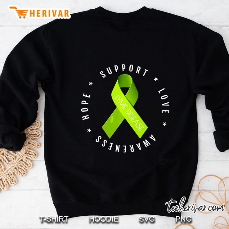 Lyme Disease Support Hope Love Awareness Green Ribbon Version Sweatshirt