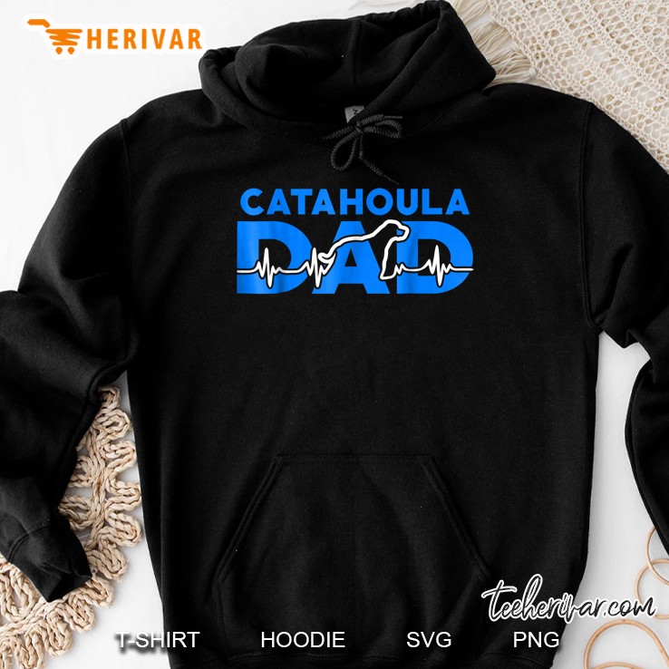 Catahoula Dad Catahoula Silhouette Heartbeat Version Hoodie