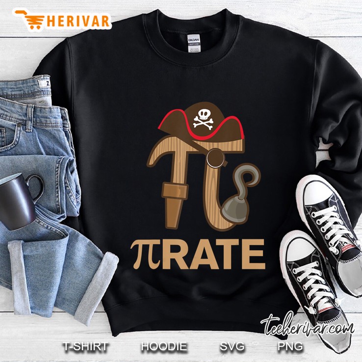 Pi Pirate Pi With Pirate Hat And Hook Version Sweatshirt