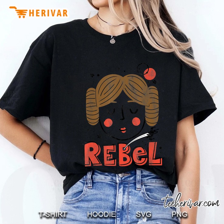 Star Wars Princess Leia Rebel Doodle Drawing Ladies Tee