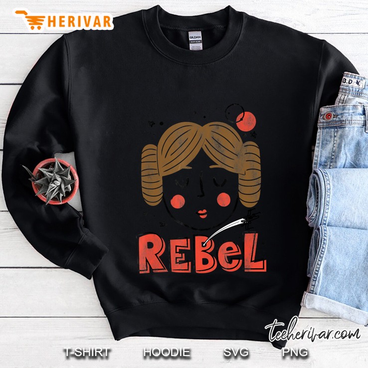 Star Wars Princess Leia Rebel Doodle Drawing Sweatshirt