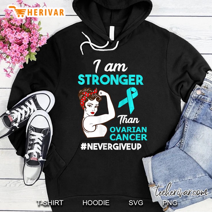 I Am Stronger Than Ovarian Cancer Awareness Never Give Up Mugs