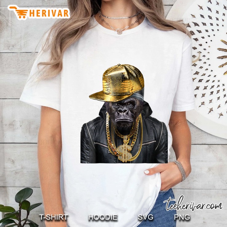 Grumpy Gorilla As Hip Hop Rapper Ladies Tee
