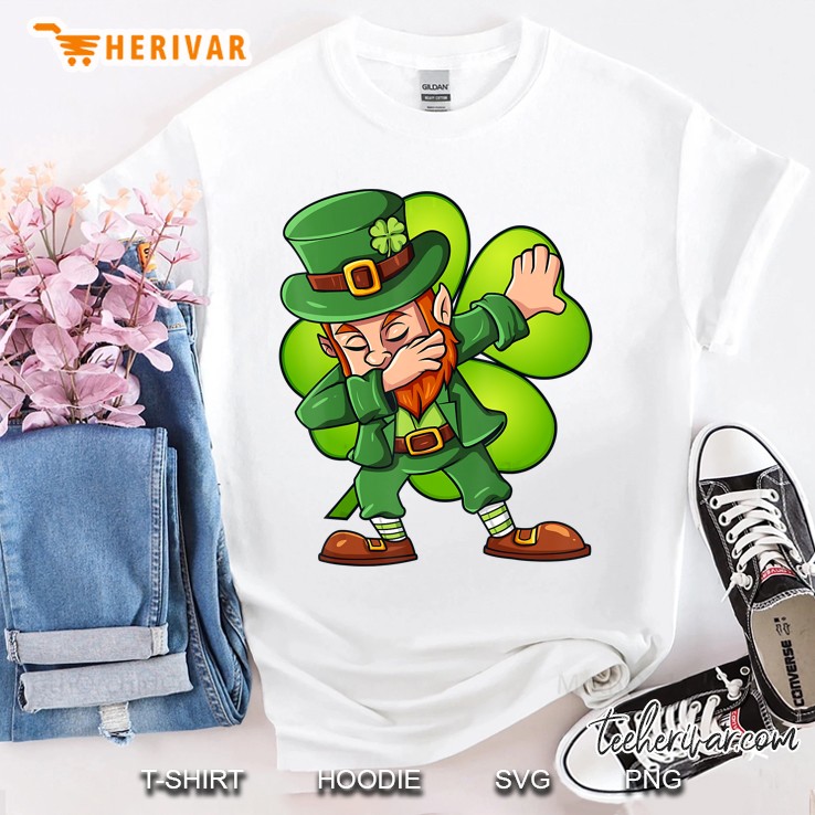 St Patricks Day Dabbing Leprechaun White Version Shirt