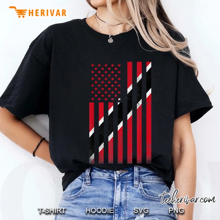 Trinidadian Tobagonian American Flag Ladies Tee