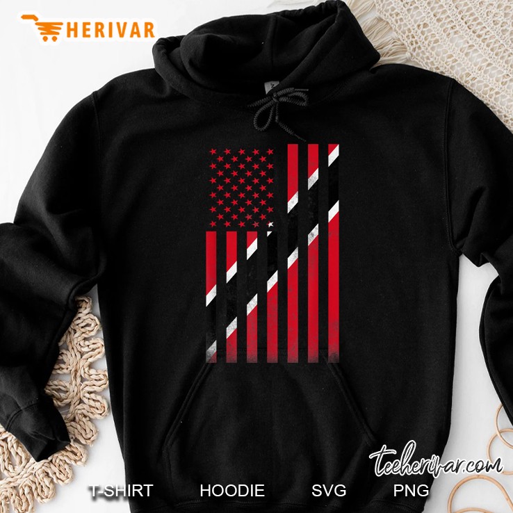 Trinidadian Tobagonian American Flag Hoodie