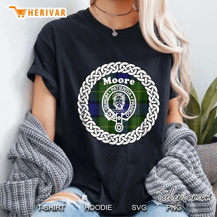 Moore Durum Patientia Frango Scottish Crest Badge Version Ladies Tee