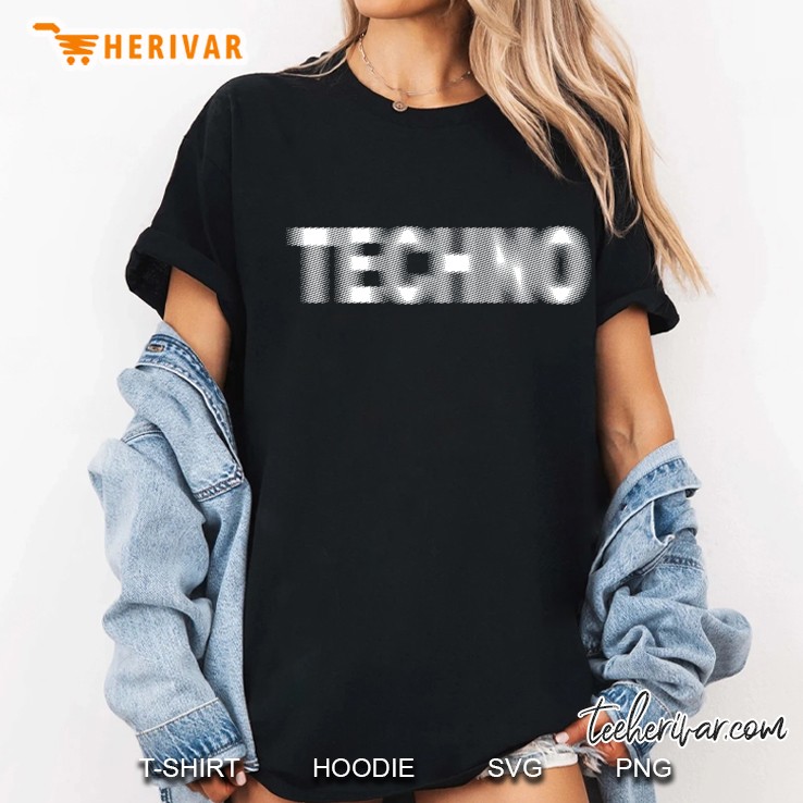 Techno Blurry Rave Ladies Tee