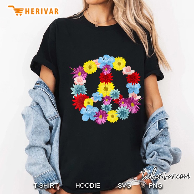Peace Flower Tropical Floral Ocean Beach Ladies Tee