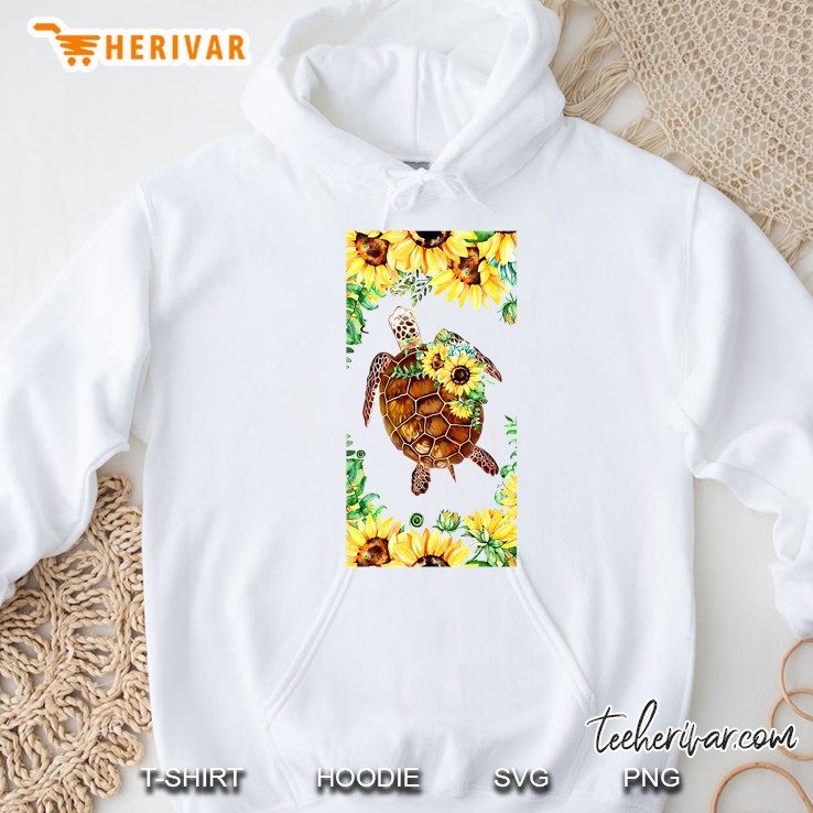 Sea Turtle Sunflower Turtle Lover Hoodie