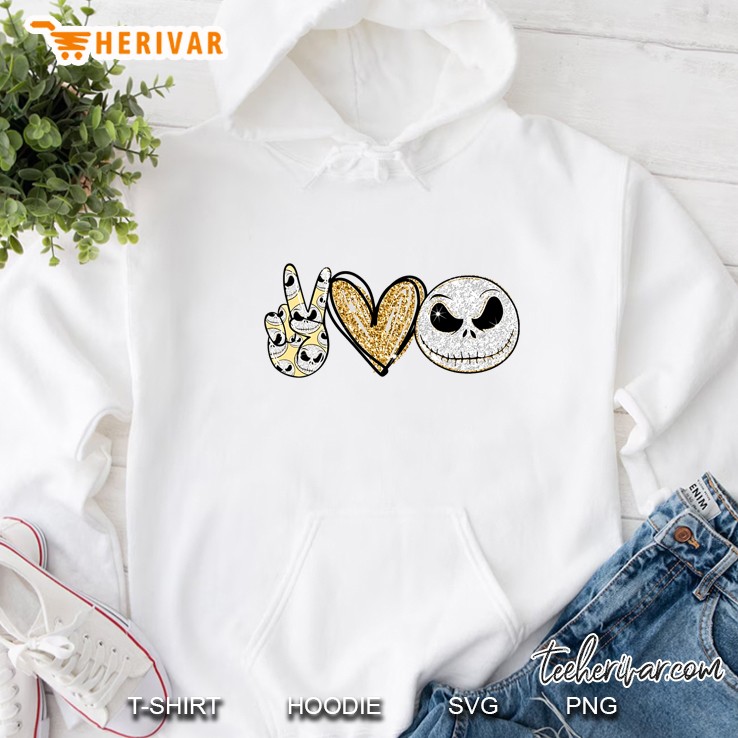 Peace Love Jack Skellington Hoodie